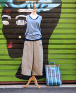 Top Eclair in lino - Denim - immagine 2
