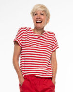 Maglia Cherry Manica Corta - Riga BiancoRosso - immagine 3