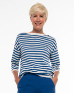 Maglia Cherry Manica 3/4 - Riga Bianco Blu - immagine 3