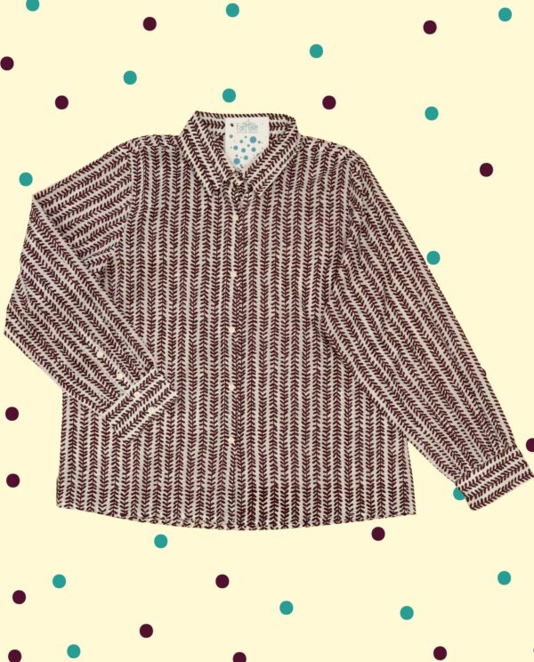 Camicia Ghiacciolo Foglioline - Burgundy