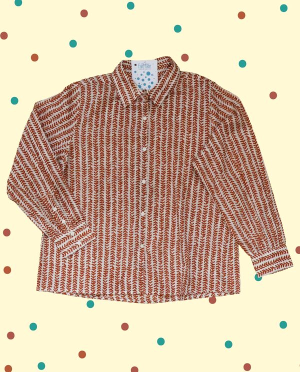 Camicia Ghiacciolo Foglioline - Ruggine