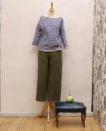Maglia Cherry Manica 3/4 - Riga Bianco Blu - immagine 2