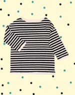 Maglia Cherry Manica 3/4 - Riga Bianco Nero
