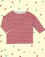 Maglia Cherry Manica 3/4 - Riga Bianco Rosso