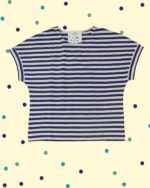 Maglia Cherry Manica Corta - Riga Bianca Blu