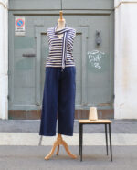 Top Poncha Riga - Bianco Blu Navy - immagine 2