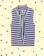 Top Poncha Riga - Bianco Blu Navy
