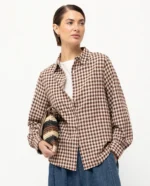 Camicia Poncha Quadretti - Panna Vinaccia - immagine 2
