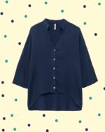 Camicia Poncha Over - Blu