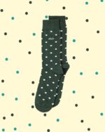 Calzini Pois Cotone Bio - Bianco Verdone