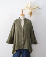 Camicia Poncha Over - Verde Kaky - immagine 2