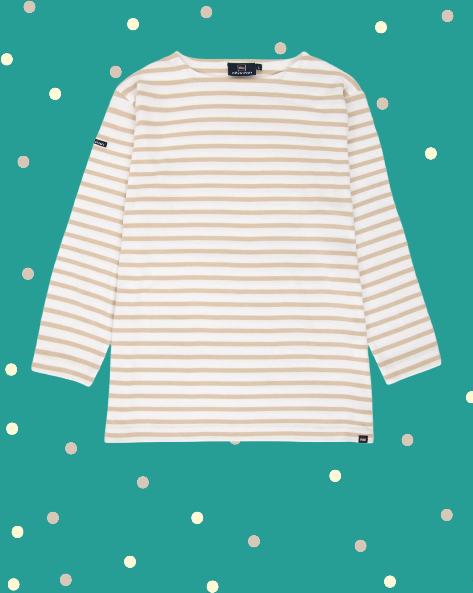 saporedisalebiancosabbia Maglia Sapore di Sale - Riga Bianco Sabbia - immagine 1