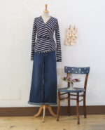 Top Asimmetrico Pesto - Riga Blu - immagine 2