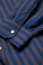 Camicia Poncha - Riga Cioccolato Blu - immagine 2