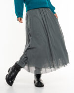 Gonna Ile flottante tulle Bio - Grigio Verde - immagine 3
