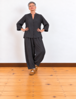 Pantalone Bombato Tartufo Viscosa&Seta - Acciaio - immagine 3