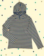 Maglia con Cappuccio Gelèe - Riga Avocado Petrolio