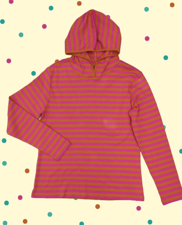 Maglia con Cappuccio Gelèe - Fucsia Senape
