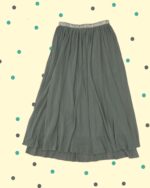 Gonna Ile flottante tulle Bio - Grigio Verde
