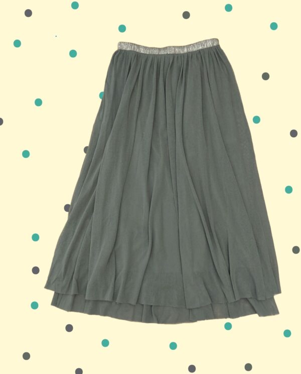 Gonna Ile flottante tulle Bio - Grigio Verde