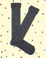 Calza Lunga Pois - Grigio Nero