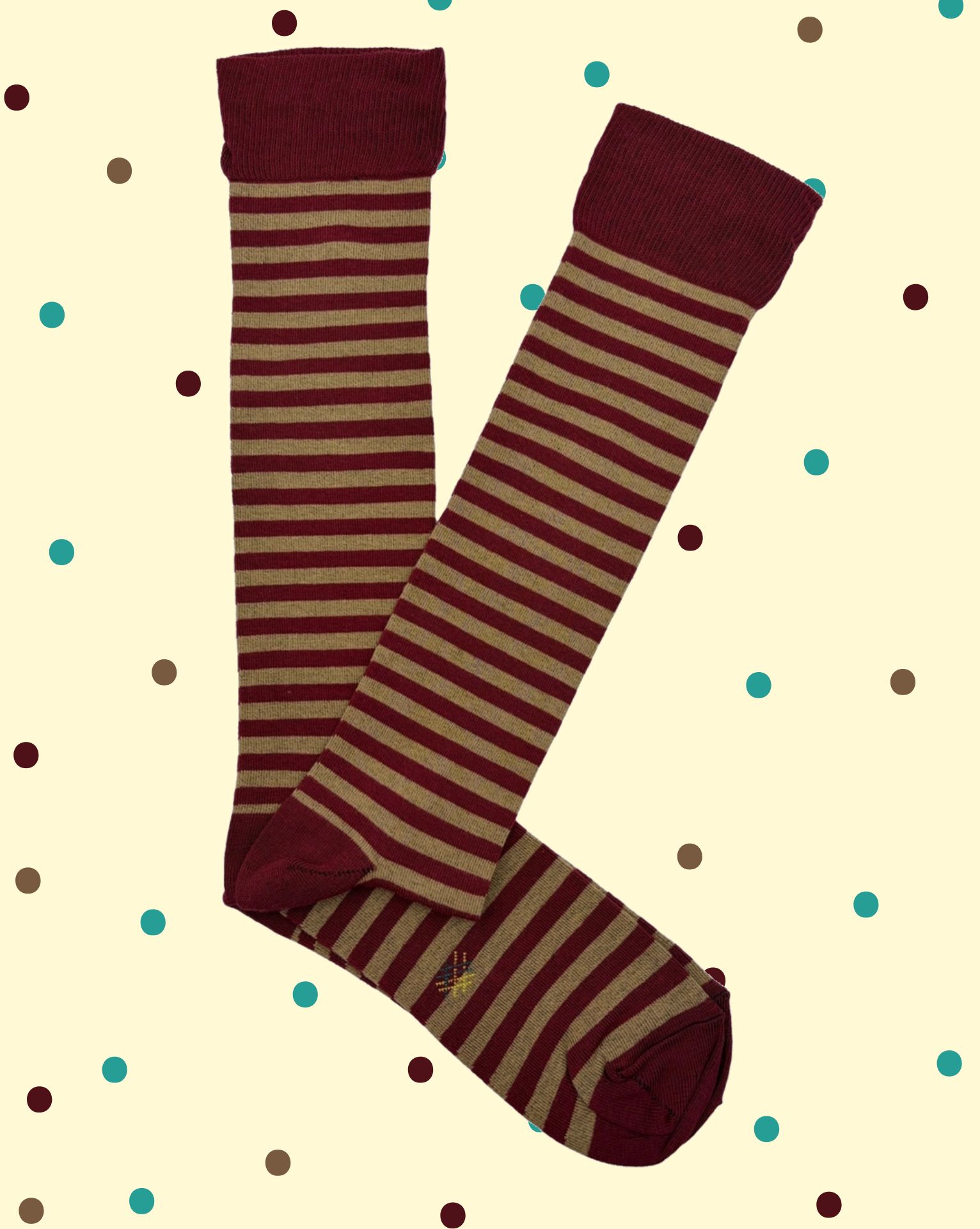 lungarigabassacammellobordeaux Calza Lunga Riga Sottile - Cammello Bordeaux - immagine 1