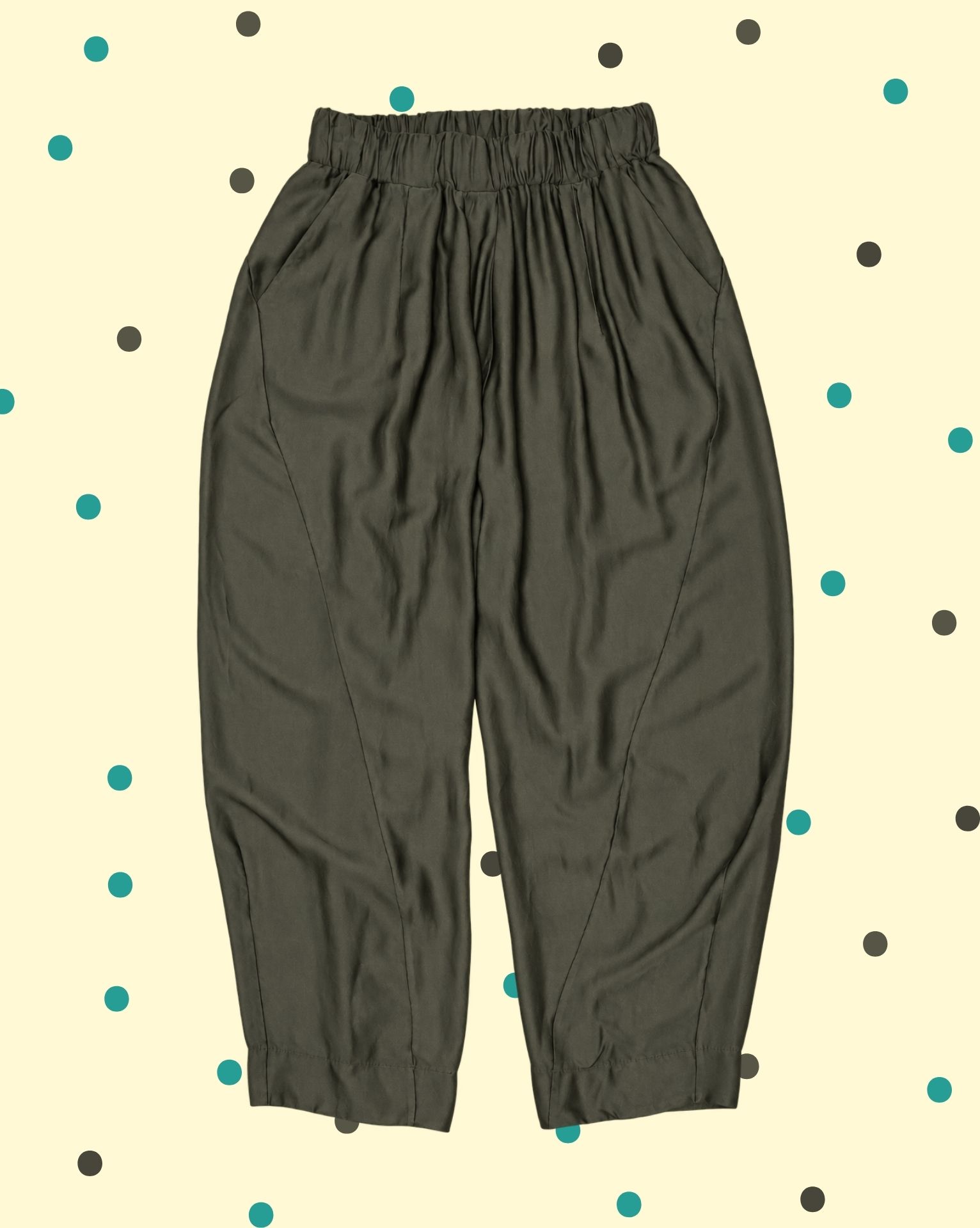 tartufobombatobosco Pantalone Bombato Tartufo Viscosa&Seta - Bosco - immagine 1