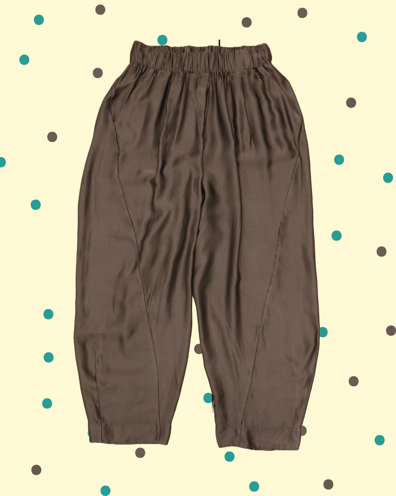 tartufobombatocioccolato Pantalone Bombato Tartufo Viscosa&Seta - Cioccolato - immagine 1