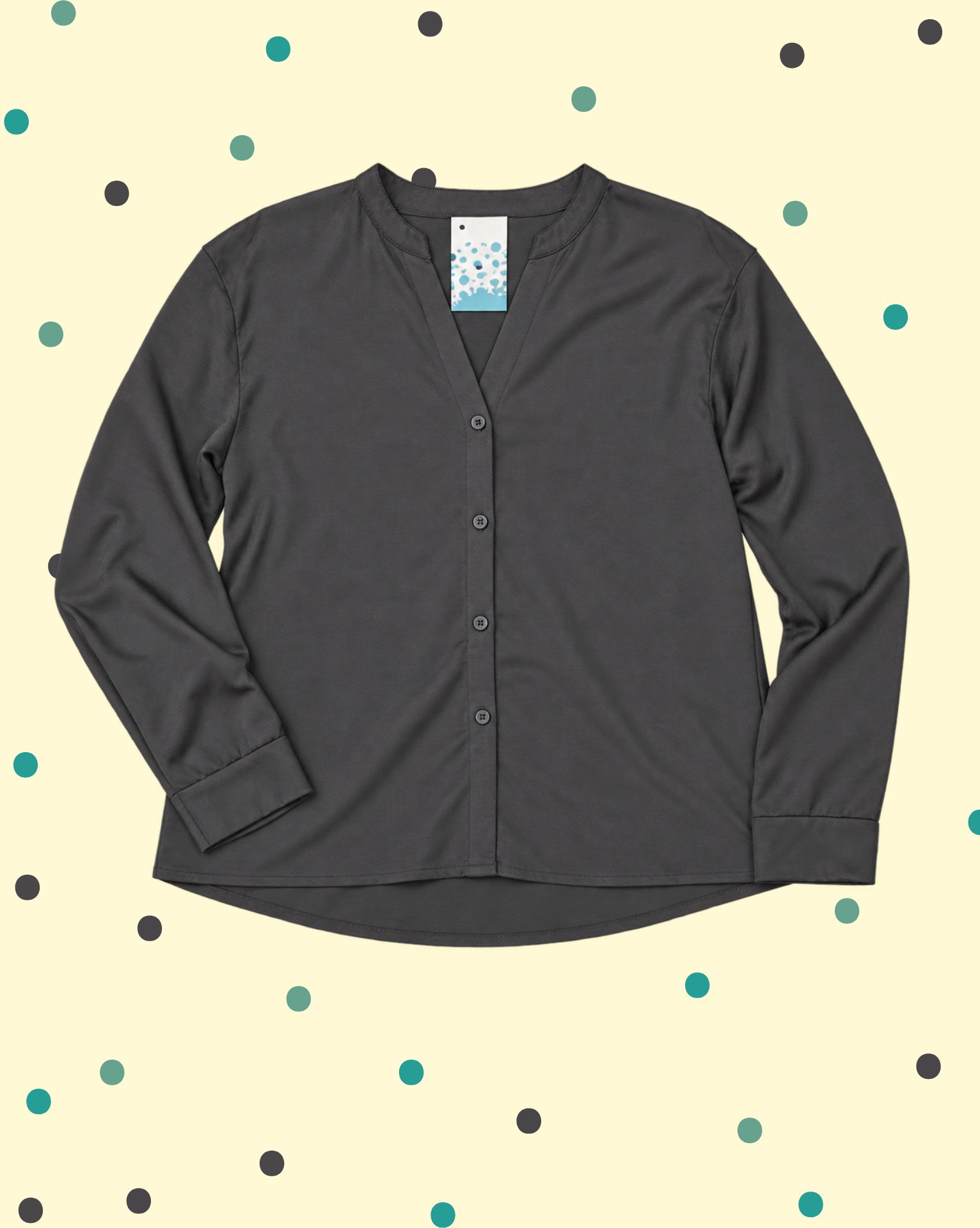 tartufocamiciaacciaio Camicia Tarfufo Viscosa&Seta - Acciaio - immagine 1