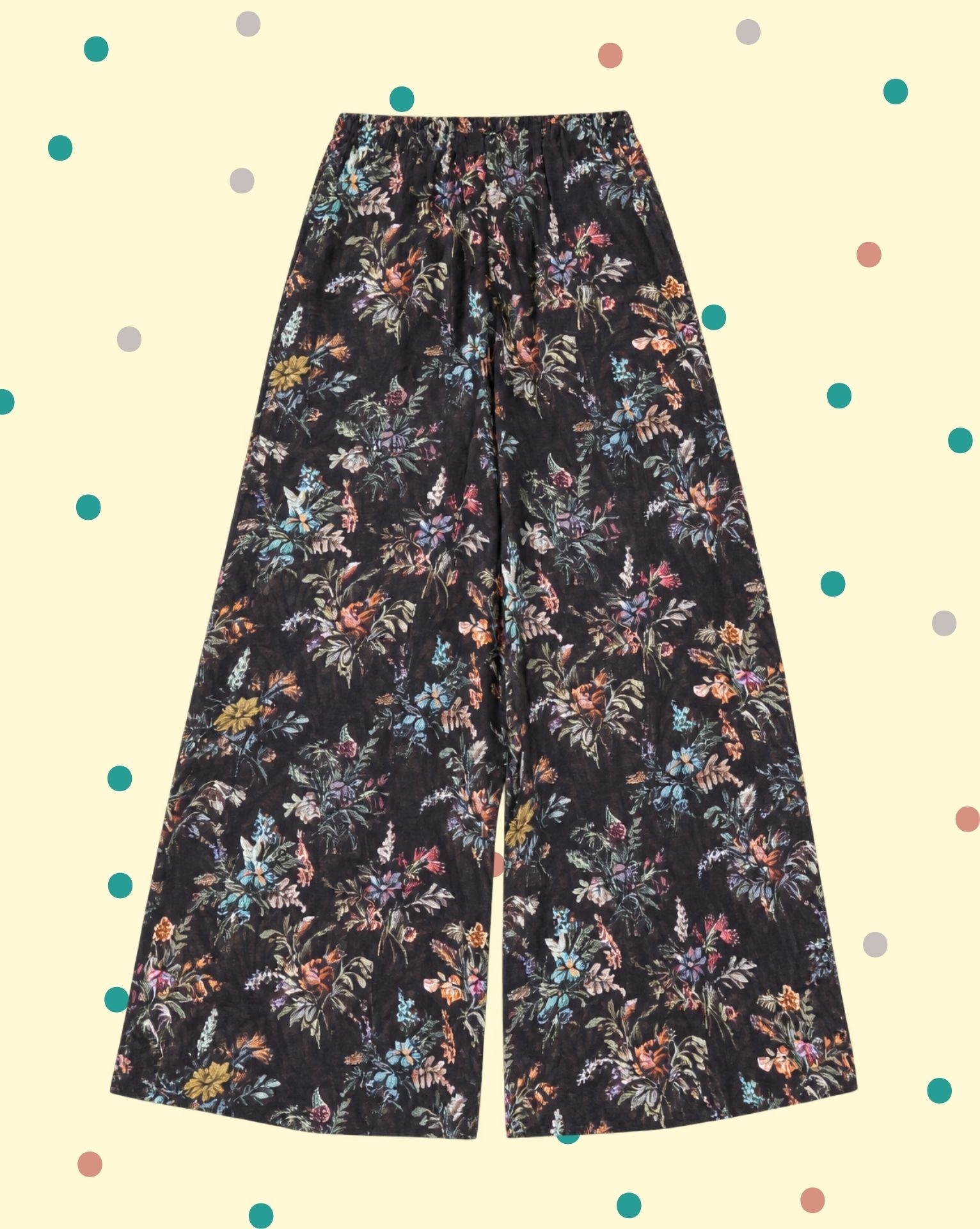 tartufopalazzofantasia Pantalone Palazzo Tartufo Viscosa - Fiori - immagine 1