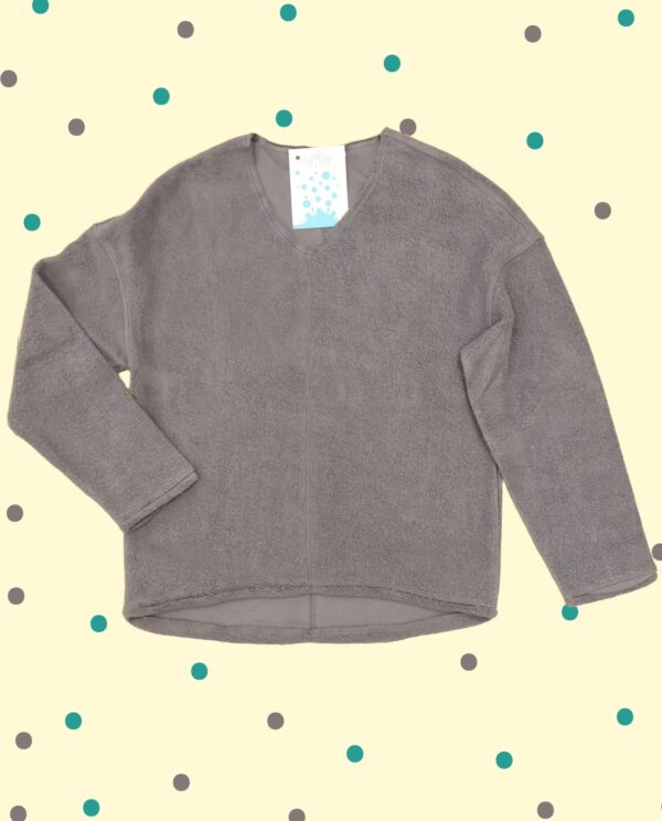 Pile Teddy in Cotone Bio - Grafite